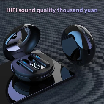T15 Bluetooth Fülhallgató Sport Vízálló Fülhallgató Tükör Zene Vezeték nélküli HiFi Fejhallgató Sztereó Zenét Fülhallgató Mikrofon