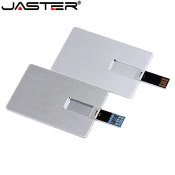 JASTER Usb Flash Drive 4GB 8GB 16GB 32GB 64GB Fém Kártya Pendrive Üzleti Ajándék Usb Stick Hitelkártya Pen Drive