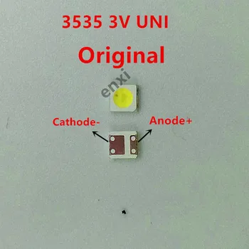 100-as A UNI Eredeti LED Dióda 3535 3v hideg Fehér LED Lámpa Gyöngyök SMD TV Háttérvilágítás Alkalmazás