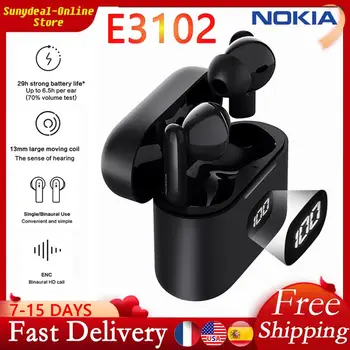 Nokia E3102 Vezeték nélküli Fülhallgató HIFI Sztereó zajszűrő Fülhallgató, Mikrofon Bluetooth-Kompatibilis 5.1 Headset NOKIA Fejhallgató