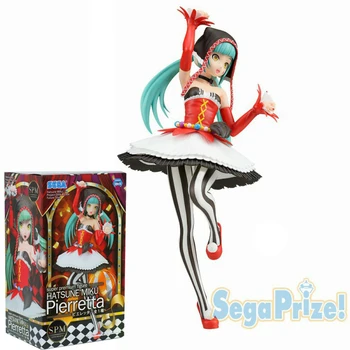 23cm Eredeti Anime Figura Hatsune Miku Bohóc Pieretta Gyűjtemény Aranyos Baba PVC Akció Dercation Modell a Gyerekek a Játékok Lányoknak