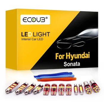 10+Db LED-es Belső Izzók a Hyundai Sonata EF NF YF i45 HA Hibrid 2002-2019 Térkép Búra Beltéri Csomagtartóban Fény LED Készlet Frissítés