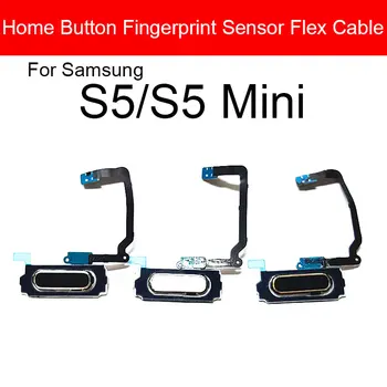 Home Gomb Flex Kábel Samsung Galaxy S5 Mini S5Mini Vissza Gomb Vissza Alja Ujjlenyomat-Touch ID Javítás Alkatrész