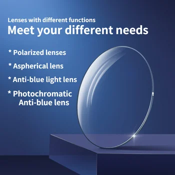 Egyéni Photochromatic Anti Kék Fény Optikai Lencse 1.56/1.61/1.64 Rövidlátás, Távollátás Optikai Szemüveg Lencse CR39 Gyanta