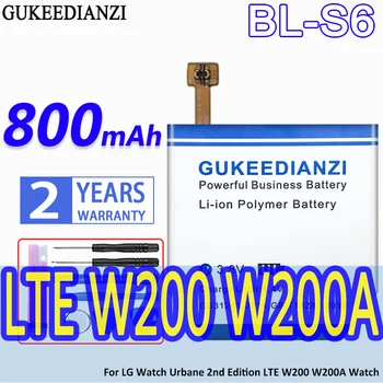 GUKEEDIANZI Nagy Kapacitású Akkumulátor BL-S6 800mAh LG Nézni Urbánus 2. Kiadás, LTE W200 W200A Nézni Volta