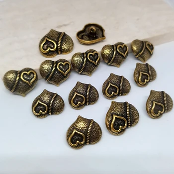 10db Egyedi Tervezésű Vintage Szív Gombok, Ruházat, Antik Arany, Magas Minőségű Gombot DIY Díszítés Dekoráció Kézimunka Új