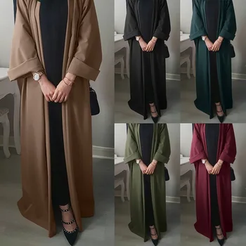 Muszlim Kaftán Hidzsáb Ruha Nők Abaya Dubai Kaftán Marocain Törökország Iszlám Ruházat Köpeny Longue Femme Musulmane Vestidos Largos
