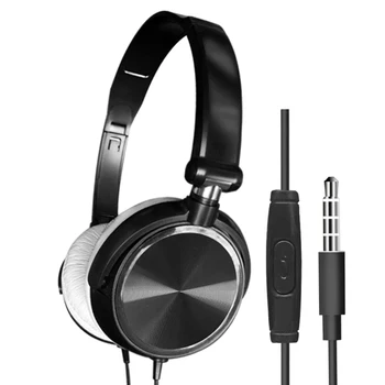 Vezetékes Összecsukható Mély Basszus On-ear Fülhallgató w/ Mikrofon, 3,5 mm-es Fejhallgató Interfész mobiltelefon Laptop, Tablet, Mp4 Mp3 Fülhallgató