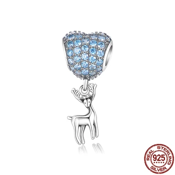 2021 Új ezüst színű, Gyönyörű Kék Fawn Illik Eredeti 3mm Karkötő&Karperec Női Szülinapi Divat Ékszer Ajándék