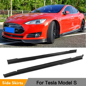 Szénszálas / FRP Ajtó Chin Protector Kit Őr Oldalon Szoknyát, Kötényt a Tesla Model S Bázis Sedan 4 ajtós 2012 - 2020 2DB