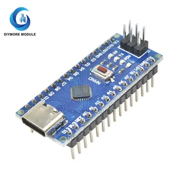 C-típusú USB-C CH340 Nano V3.0 ATMEGA328P-MU ATMEGA328 Mikrokontroller Modul az Arduino Rendszer Program, Fejlesztési Eszközök