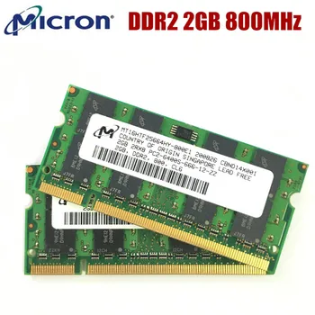 Élettartam garancia A Micron DDR2 2GB 800MHz PC2-6400S 667Mhz Notebook Laptop Memória RAM Eredeti 200PIN SODIMM