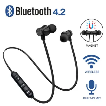 Vezeték nélküli Fülhallgató Bluetooth Headset Mágneses Fülhallgató, Vízálló Sport Mikrofon, iPhone, Sony Xiaomi Meizu Gaming Headset