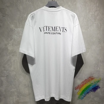 Divat A Szakma Vetements Póló Férfi Nő 1:1 Magas Minőségű Fehér Vetements T-shirt Túlméretes Maximum VTM Rövid Ujjú