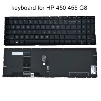 450 G8 MINKET háttér világításos Laptop Billentyűzet Háttérvilágítás a HP ProBook 455 G8 ZHAN 66 PRO 15 G4 X8QC QWERTY Számítógép Billentyűzet eladó HPM20A5