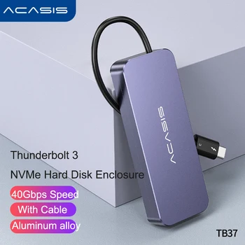 Acasis Thunderbolt 3 M. 2 NVME Külső Merevlemez Burkolat 8TB Ruha M /a B&M GOMBOT,2280 Méretű SSD Alumínium Gyorsan hőelvezetés