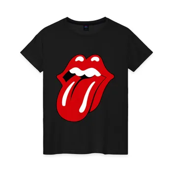 Női póló pamut Rolling Stones nyelv