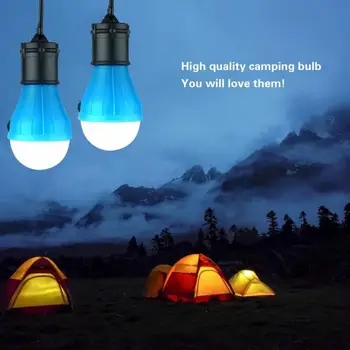 100 lumen Hordozható Ultra Fényes Túrázás Kemping Sátor Izzó 3 LED Kültéri Lógó Lámpa Lámpa Sátor Kiegészítők Sátor lámpa