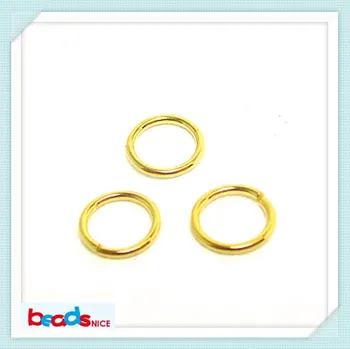 Beadsnice ID25686 nagykereskedelmi sterling ezüst ugrás gyűrűk igazi 925 ezüst bájos, aranyozott színű, nyitott