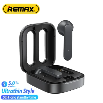 Remax TWS-45 13 mm-es Dinamikus Fül Bluetooth Fülhallgató Slim Fém Zene Touch Control Stero Vezeték nélküli Fejhallgató Készenléti Idő