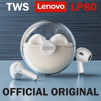 Eredeti Új Lenovo LP40 LP80 TWS Bluetooth 5.0 Fülhallgató 9D HIFI Hang Mini Vezeték nélküli Fülhallgató, Mikrofon iPhone Xiaomi Sport
