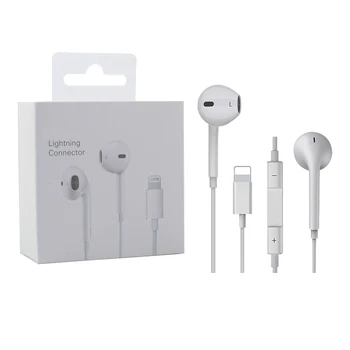 100% Eredeti doboz Apple iPhone 7 8 X XR 11 12 Bluetooth Fülhallgató, vezetékes headset, iPhone 11 pro XS Max fülhallgató kiskereskedelmi doboz