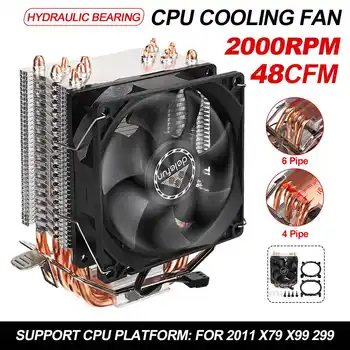 4/6 Réz Heatpipe CPU-Hűtő Ventilátor 90mm 3Pin CPU-Hűtő Ventilátor, Hűtő Radiátor Radiátor az Intel LGA 2011 X79 X99 299
