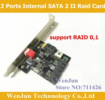 2 csatlakozó Belső SATA 2 II Dual Channel Merevlemez Gyorsító Kártya Raid 0/1 Kártya Legjobb Ár
