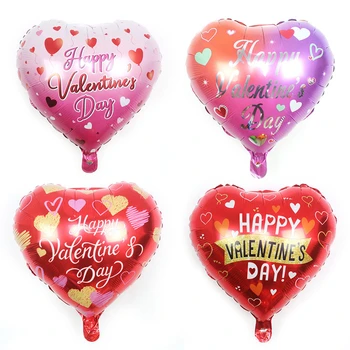 5db Valentin-Nap Dekoráció Szív Fólia Lufi Levegő, Hélium, Esküvői Baloons Szülinapi Party Dekoráció Romantikus Ajándékok Barátnője
