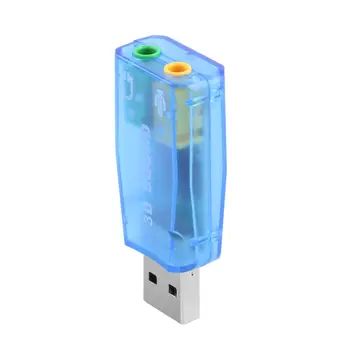 Külső USB-s hangkártya 3D Audió Fülhallgató Mikrofon Adapter PC Asztali Laptop Támogatja a 3D hang