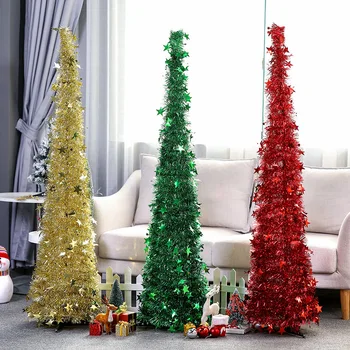 1,2 M 1,5 M magas, ünnepi dekoráció, Karácsonyi dekoráció garland karácsonyfa Karácsonyi ajándékokkal arany, ezüst, piros, zöld, kék