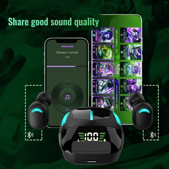 Legújabb Színes Gaming Headset G7S TWS Vezeték nélküli Bluetooth Fülhallgató A Töltés Bin Teljes Frekvencia HIFI Mozgó Vas Headset