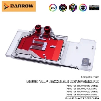 Barrow GPU vízhűtéses Blokk Az ASUS TUF RTX 3080 O10G JÁTÉK,Teljes Borító 5v ARGB GPU Hűtő,BS-AST3090-PA
