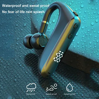 Üzleti Digitális Kijelző Vezeték nélküli Bluetooth-kompatibilis 5.0 Fülhallgató Autó Lógó Fül Sport in-Ear zajcsökkentés Гарнитура Új
