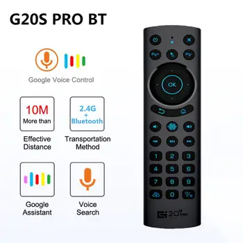 G20S Pro G20BTS Plusz Smart Hang Távirányító 2.4 G Wireless vezeték nélküli Giroszkóp BT 5.0 IR Tanulás Android Tv Box