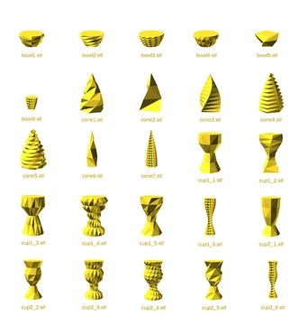 50 darab STL formátum váza 3D modell nyomtatás