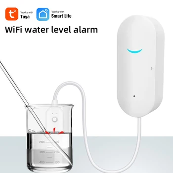 Tuya Intelligens Élet WiFi Víz Szivárgás Érzékelő,Víz Érzékelő App Értesítés,Folyamatos Szivárgás Monitor Intelligens Otthon