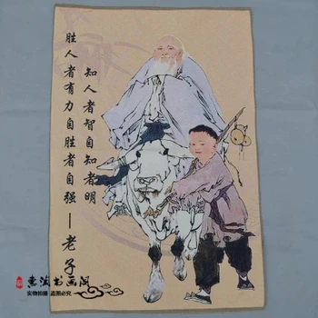 Hogy a Régi Brokát Hímzés Festmények Utánozza az Ősi (Lao-Ce Portré)
