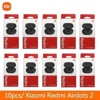 6/10 Db/lot 100% Eredeti Xiaomi Redmi Airdots 2 TWS Fülhallgató Vezeték nélküli Bluetooth Fülhallgató Mikrofon Fülhallgató Auto Link AI Ellenőrzés