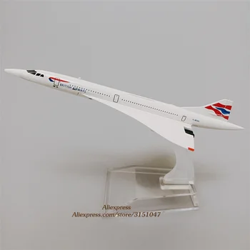 16cm Repülőgép Modell Levegő Brit Concorde Repülőgép Modell Fröccsöntött Fém Ötvözet Levegőben Repülő Repülőgép Modell 1:400 Repülő, Játék, Ajándék