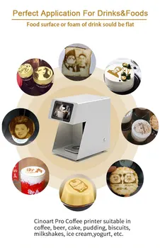 CINOART 3d Latte Art Kávé Nyomtató Gép Automatikus Italok, Élelmiszer kép WIFI Kapcsolat Nyomtatás Ehető Tintapatron