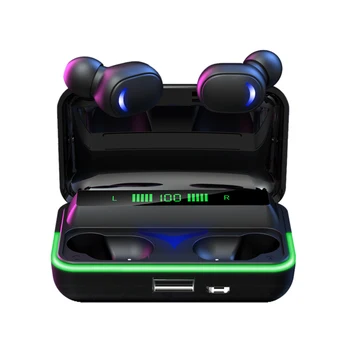 Bluetooth Fejhallgató Vezeték nélküli Gaming Headset Fülhallgató IPX5 Vízálló Fülhallgató 3 Színű Lámpa Power Bank Töltés Esetében Telefonok