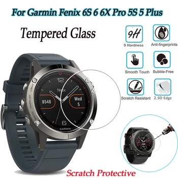 Védő A Garmin Fenix 6S 6 6X Pro/5 5S Plus Ultra Clear Edzett Üveg Prémium képernyővédő fólia SmartWatch Tartozékok