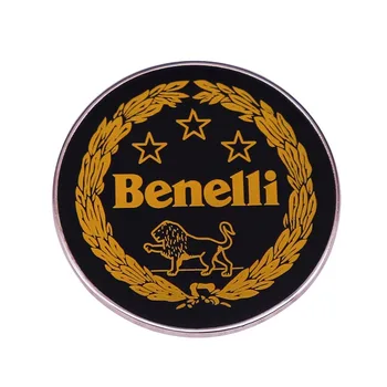 1911-ben létrehozott Moto Benelli oroszlán jelvény Régi 70-es években Racing motorkerékpár gyártó logo bross