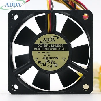 Eredeti ADDA AD0624HB-A72GL 6025 24V 0.15 EGY 6CM három sort inverter szerver hűtőventilátor 23.98 CFM 4500 rpm