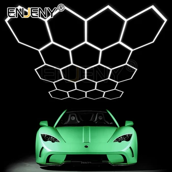 Led-es Honeycomb hatszög hex-rács Lámpa Mennyezeti Részletező Lámpa autószerelő Műhely Mossa szépség Állomás Garázs világítás tervezés