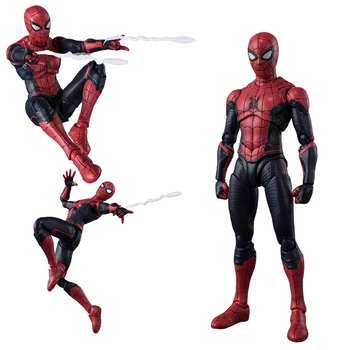 SHF Marvel Avengers Pókember akciófigura Spider-man Messze Verzió Csuklós Ábra Modell Játékok Ajándék Férfiak, Gyermekek