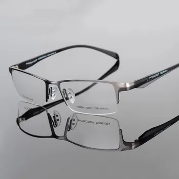 Ultra könnyű, Tiszta titán üzleti szemüveg keretek férfiak átlátszó szemüveg optikai szemüveg keret oculos de grau ingyenes szállítás