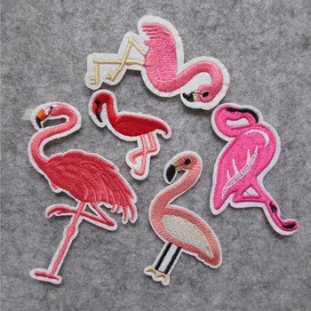 divat forró eladó flamingo Hímzett Vas a Foltok, Ruházat, DIY Motívum Csíkos Ruhát Matricák Egyéni C855-C5398