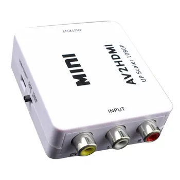 Av HDMI-Kompatibilis Átalakító Av2 Kompozit Av Cvbs 3Rca1080P Átalakító Adapter Videó Upscaler Nagy Felbontású